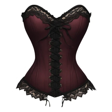 dark burgundy and black lace corset sticker