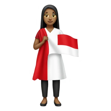 A woman holding a Bahraini flag  sticker