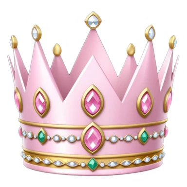 white and pink crown sticker