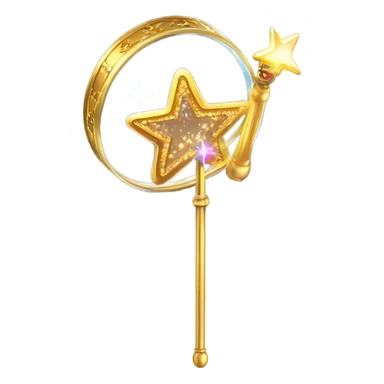 a magic wand over a video reel—something that represents spontaneity and personalized discovery.Surprise, play, discovery, sparkle, video, explore sticker