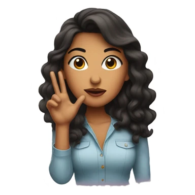 Latina girl blowing a kiss sticker