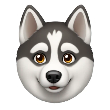 Husky with brown eye and blue eye sticker