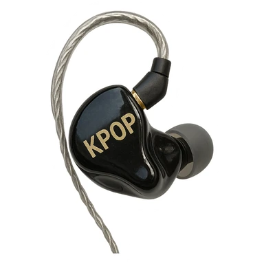 kpop stage earpiece, no background sticker