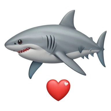 Tiburón con ojos de corazón sticker