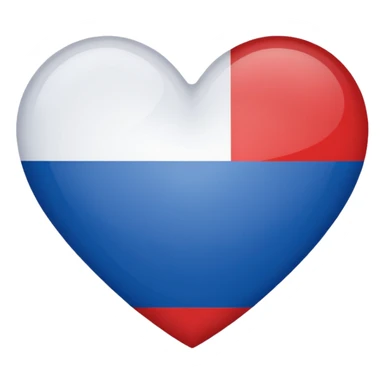Russian flag heart sticker