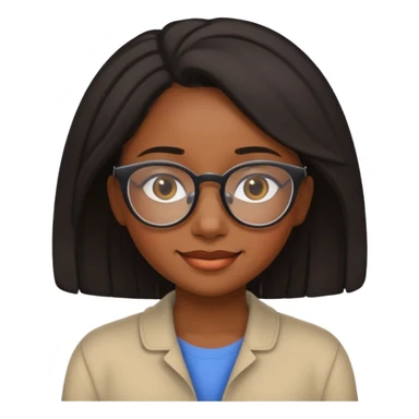 shy black girl sticker