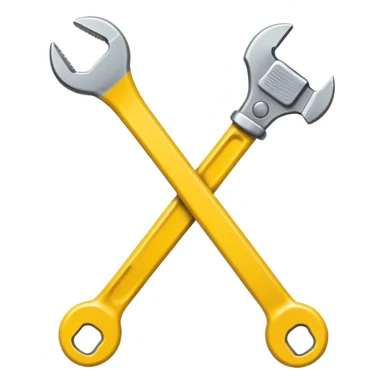 small yellow wrench sticker
