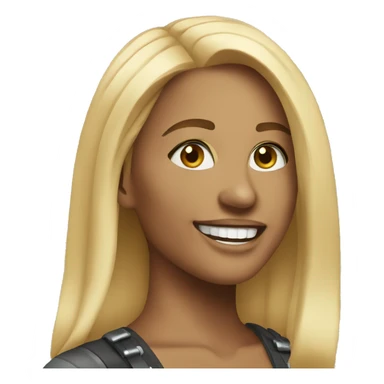 smiling blonde with earrings outdoors sticker