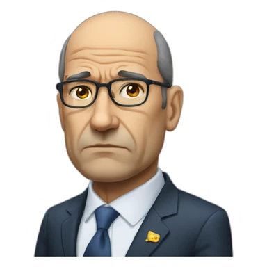 Jean Castex prime minister frowning bald sticker
