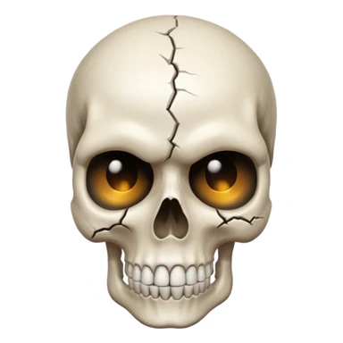 One eye blinking skull sticker