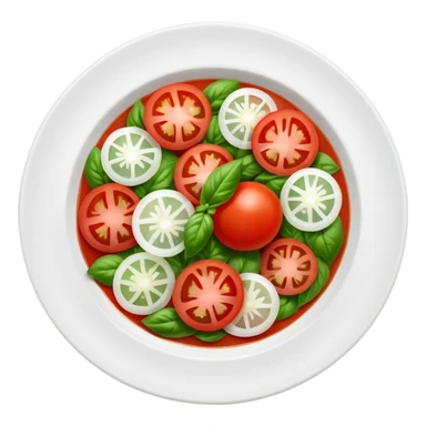 Fai un miscuglio Marinato di pomodoro fresco, cipolla, basilico e origano tutti tagliati  sticker