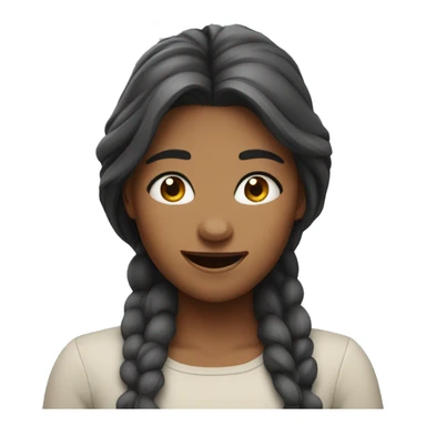 smail animation girl charactor sticker