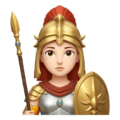 Athena is the Greek goddess of disciplined, strategic warfare, calm, commanding figure leading with intelligence not force. wears light armour carries a spear, symbolising protection precise judgement. warrior of strategy, not aggression, embodying clarity, foresight and decisive action. sticker