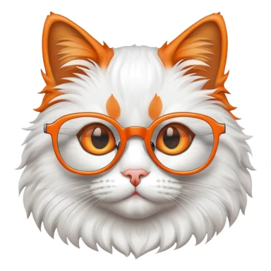 Cat with glasses sticker