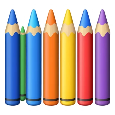 A row of crayons sticker