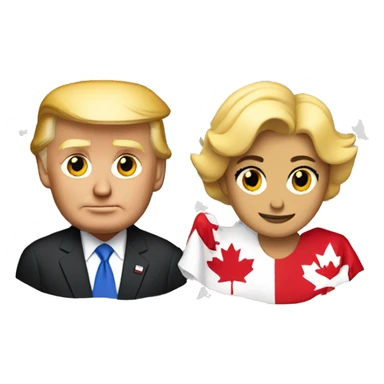 Donald trump and Canada  sticker