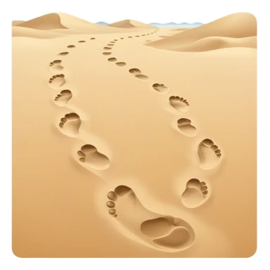 **Baby footsteps lead ahead of larger ones**, as if guiding the adult forward.  sticker