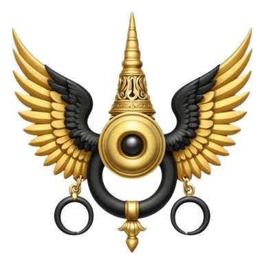 Holy Emblem with black wings and horn sticker