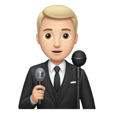 Public Speaker man with mic sticker