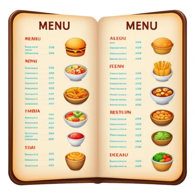 Menú de restaurante  sticker
