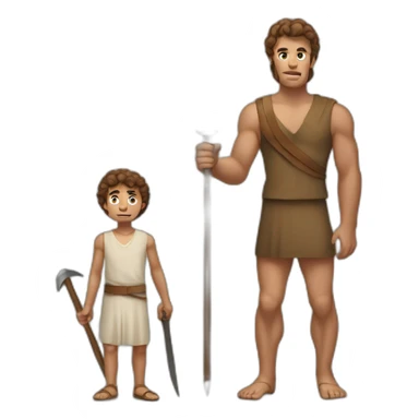 David and Goliath  sticker