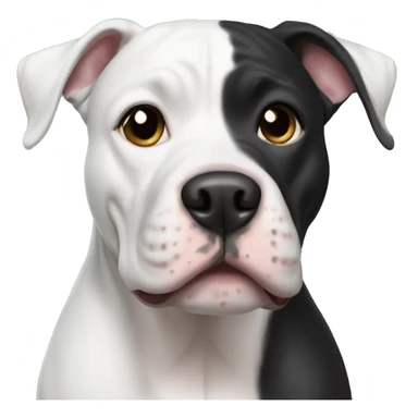 black and white pitbull sticker