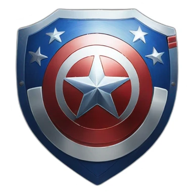 captain america type shield with the Facebook/META logo replacing the star in the middle sticker