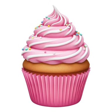 pink cupcake with a swirl of frosting sticker