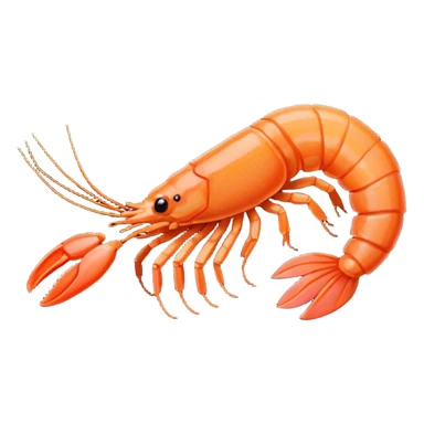 a shrimp in pixel art with "Envie de crevette" written below sticker