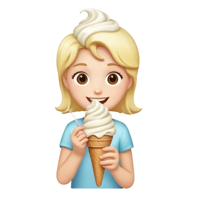 Bod eating ice cream sticker