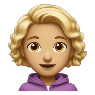 Adorable girl in Canada sticker