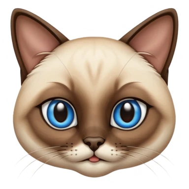 
Siamese cat face long hair sticker