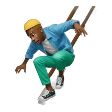 tyler the creator falling down the stairs sticker