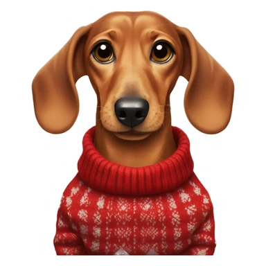 dachshund in a sweater sticker