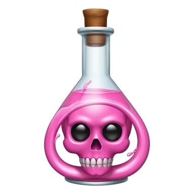 pink poison in a bottle sticker