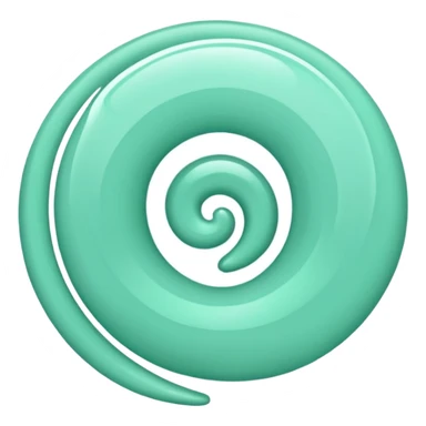 Mint green swirl sticker