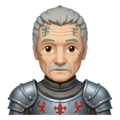 elderly tattooed knight sticker