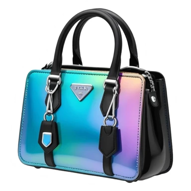  Prada colorshifting vivid cyberpunk style mini bag  sticker