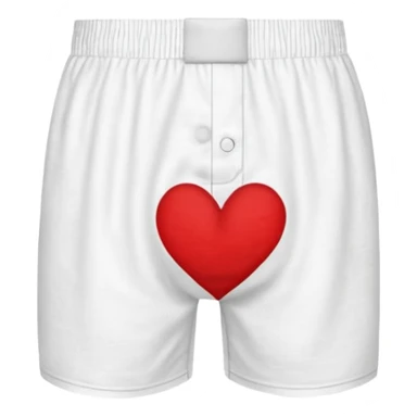 dungeon crawler carl's boxer shorts: white men's boxer shorts with red heart print sticker