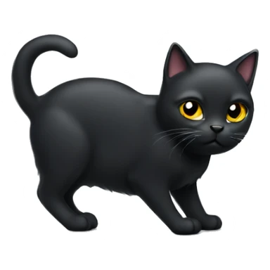 black cat with gold chain sticker