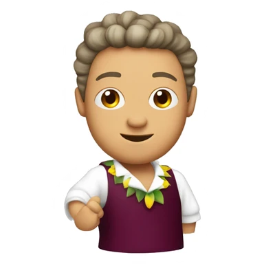 flor hawaiana con opa de vino  sticker