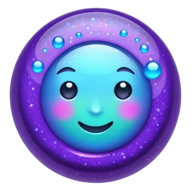 Glitter Purple and Cian hang loose sticker