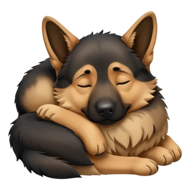 Sleeping German shepherd full body  sticker
