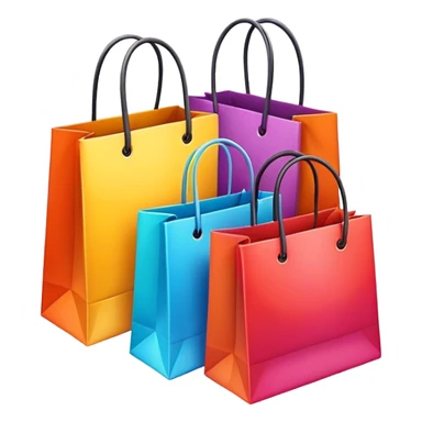 beautiful shopping bags sticker