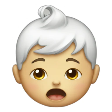 a baby crying because he is hungry sticker