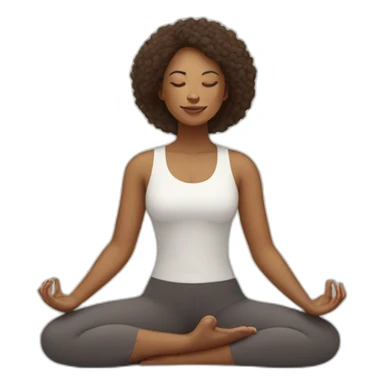 Peaceful woman doing yoga sticker