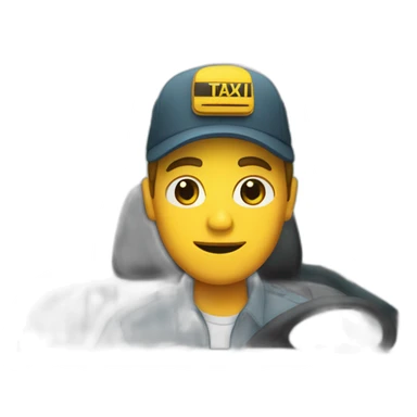 Taxi driver inside of car sticker