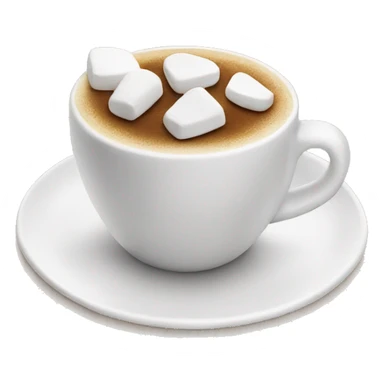 coffee with marshmallows on top sticker