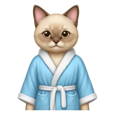 siamese cat with bathrope sticker