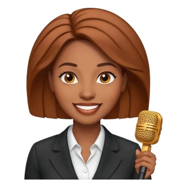 Public Speaker black woman  sticker
